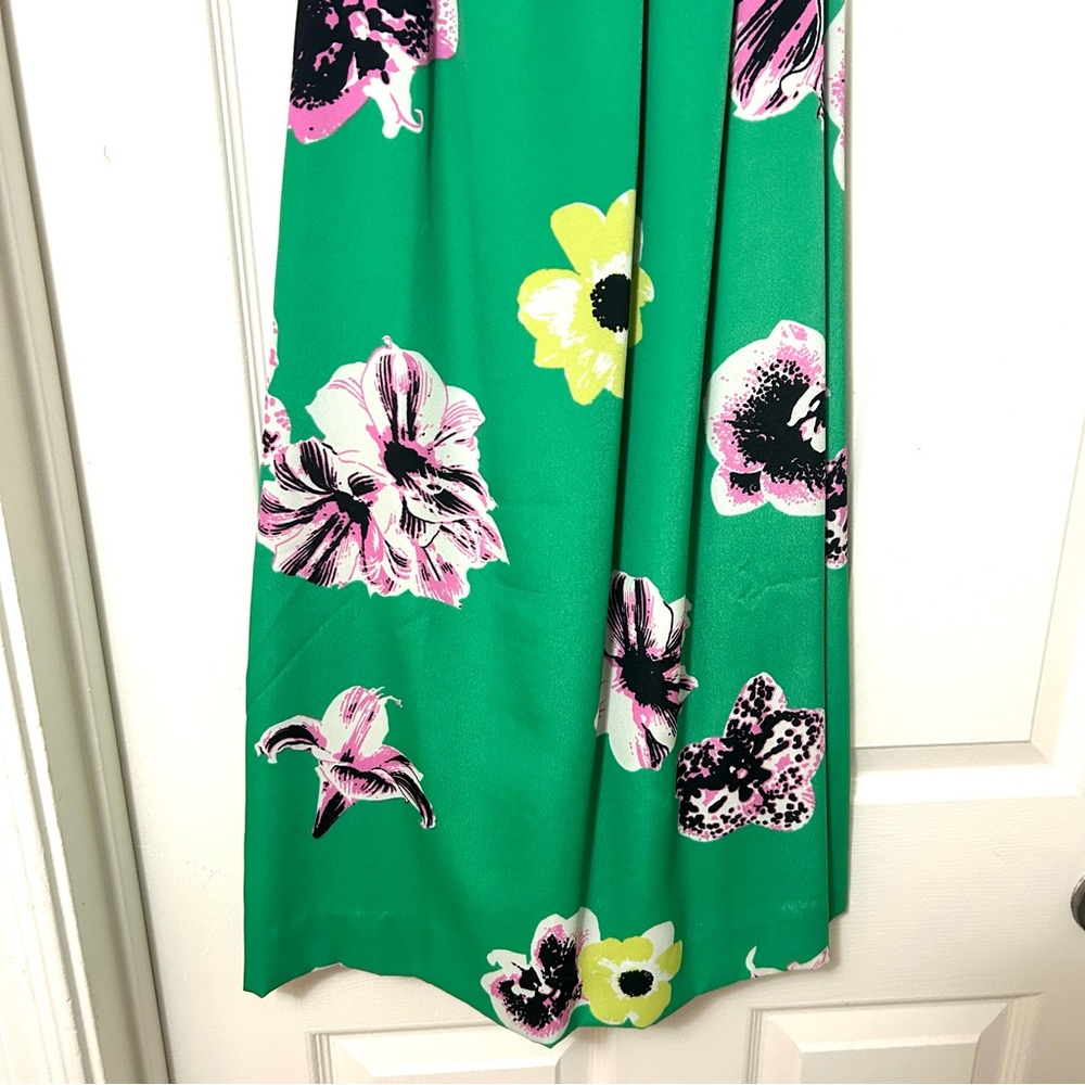 J. CREW GREEN FLORAL MINI DRESS Size 4 - Picture 6 of 11